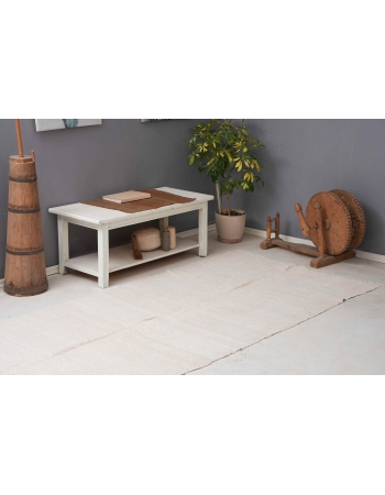 Vintage Turkish Hemp Kilim Rug - 4`4