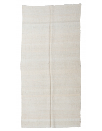 Vintage Modern Turkish Hemp Kilim Rug - 4`9" x 10`1"