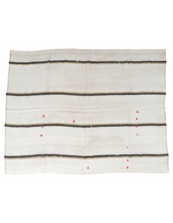 Decorative Vintage Turkish Hemp Rug - 7`1" x 9`2"