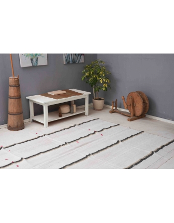 Decorative Vintage Turkish Hemp Rug - 7`1