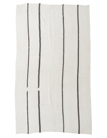 Vintage Striped Hemp Kilim Rug - 6`1" x 10`4"