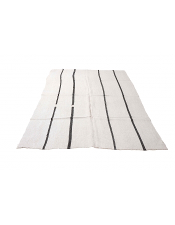 Vintage Striped Hemp Kilim Rug - 6`1