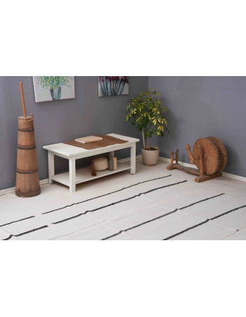 Vintage Striped Hemp Kilim Rug - 6`1