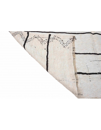 Striped Vintage Turkish Hemp Kilim Rug - 6`0