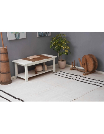 Vintage Modern Hemp Kilim Rug - 5`2