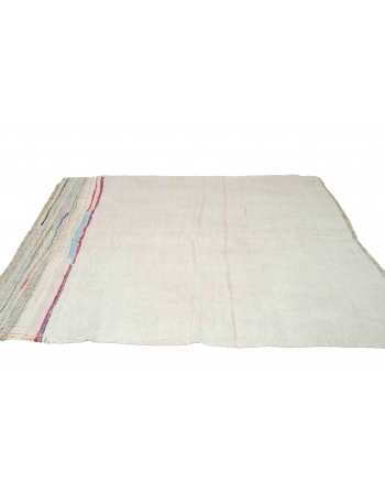 Decorative Vintage Turkish Hemp Kilim Rug - 6`1