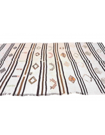 Embroidered Vintage Hemp Kilim Rug - 6`0
