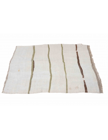 Vintage Decorative Turkish Hemp Kilim Rug - 4`4