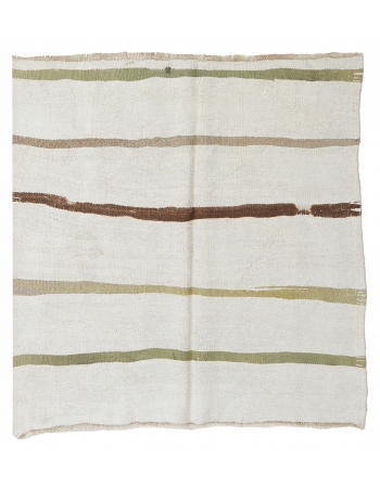 Small Vintage Hemp Kilim Rug - 4`2" x 4`8"