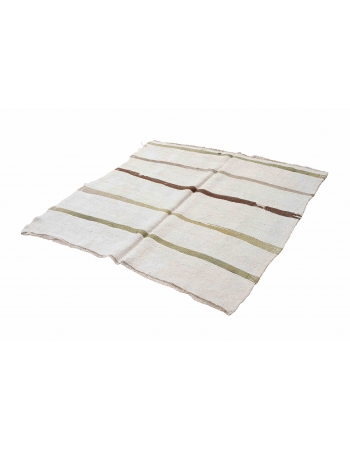 Small Vintage Hemp Kilim Rug - 4`2