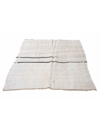 Vintage Striped Hemp Kilim Rug - 4`8