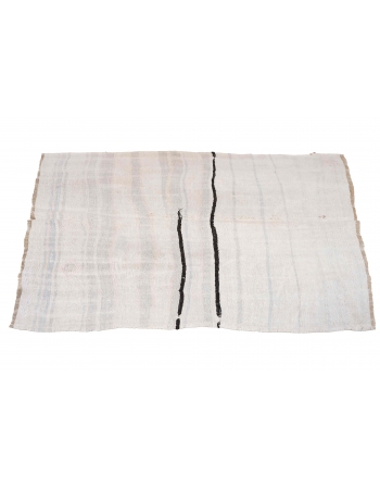 Vintage Striped Hemp Kilim Rug - 4`8