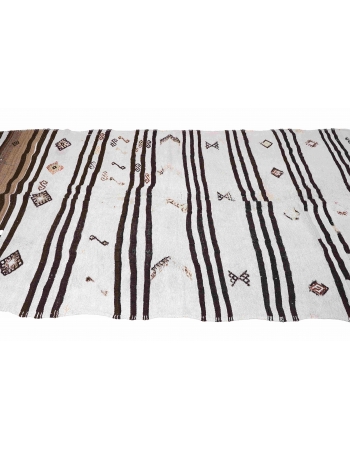 Vintage Turkish Hemp Kilim Rug - 5`8