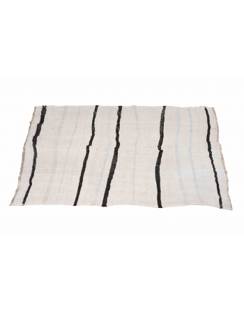 Vintage Decorative Turkish Hemp Kilim Rug - 4`5