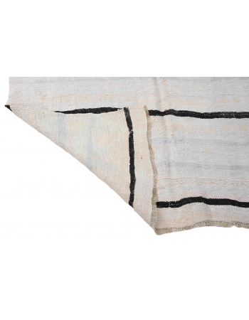 Vintage Decorative Turkish Hemp Kilim Rug - 4`5