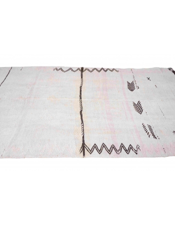 Decorative Vintage Turkish Hemp Kilim Rug - 5`0