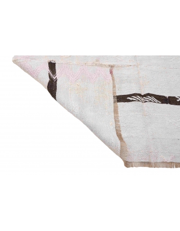 Decorative Vintage Turkish Hemp Kilim Rug - 5`0