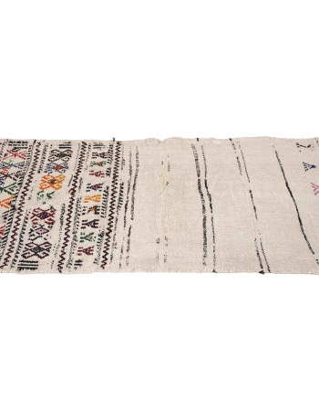 Vintage Embroidered Hemp Kilim Runner - 2`3