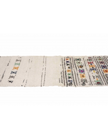 Embroidered Vintage Hemp Kilim Runner - 2`3