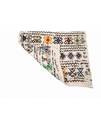 Embroidered Vintage Hemp Kilim Runner - 2`3