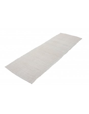Vintage Hemp White Kilim Runner - 2`3