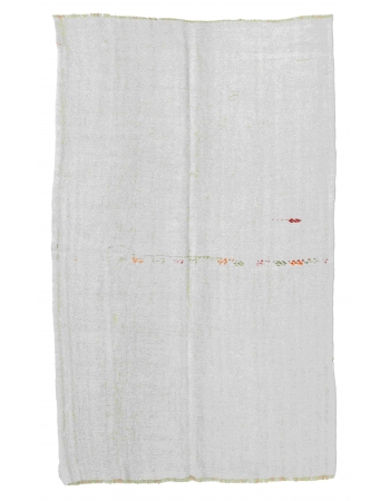 Vintage Decorative Turkish Hemp Kilim Rug - 4`7" x 8`0"