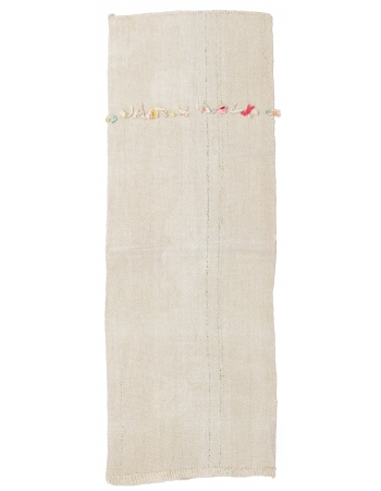 Decorative Vintage Hemp Kilim Rug - 2`2" x 6`6"