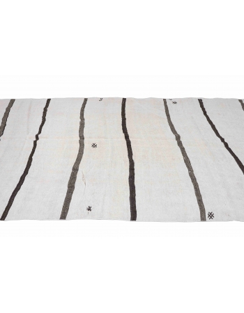 Vintage Striped Turkish Hemp Kilim Rug - 6`0