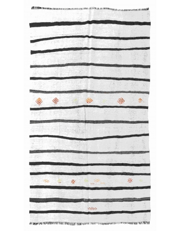 Hemp Vintage Striped Kilim Rug - 6`0" x 9`4"