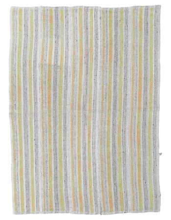 Vintage Decorative Hemp Kilim Rug - 4`11" x 6`11"