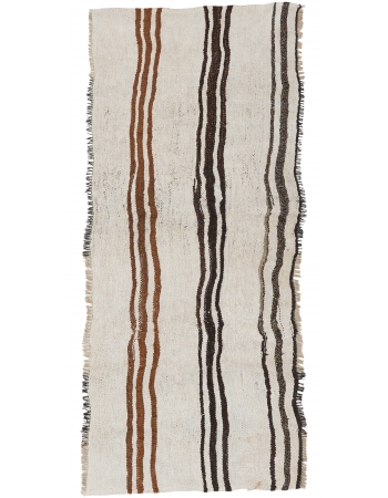 Small Vintage Hemp Kilim Rug - 2`4″ x 6`4″