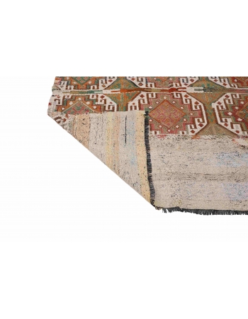 Embroidered Decorative Kilim Rug - 4`9″ x 5`5″