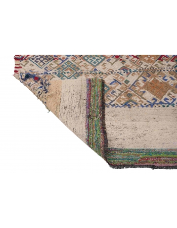 Vintage Decorative Turkish Kilim Rug - 4`7″ x 4`8″