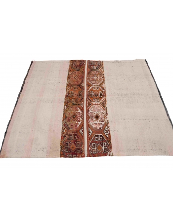Vintage Decorative Turkish Embroidered Rug - 4`0″ x 5`1″