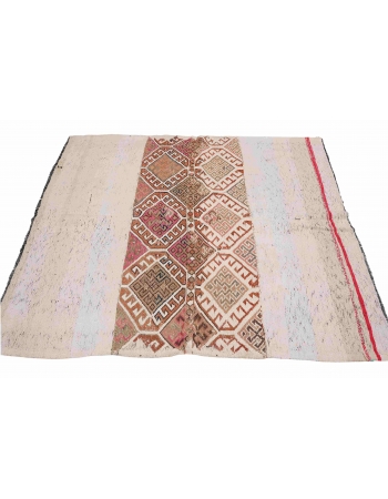 Decorative Vintage Turkish Kilim Rug - 4`7″ x 5`7″