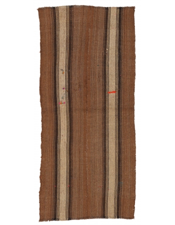 Brown Vintage Turkish Kilim Rug - 2`7″ x 5`9″