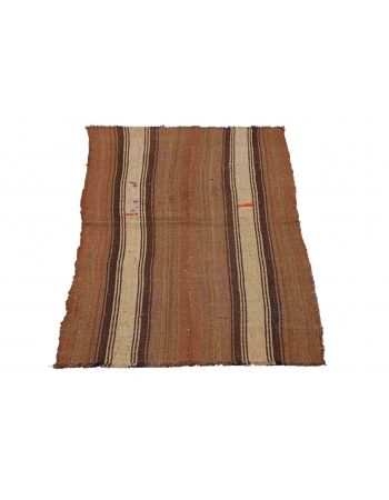 Brown Vintage Turkish Kilim Rug - 2`7″ x 5`9″