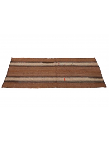 Brown Vintage Turkish Kilim Rug - 2`7″ x 5`9″