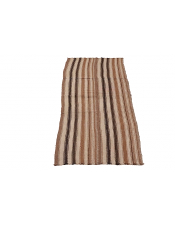 Vintage Brown Turkish Kilim Runner - 2`7″ x 7`9″