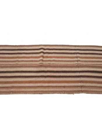 Vintage Brown Turkish Kilim Runner - 2`7″ x 7`9″