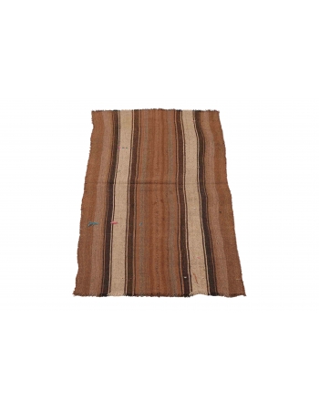 Brown Vintage Turkish Kilim Rug - 2`6″ x 5`11″