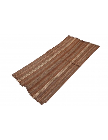 Vintage Brown Modern Kilim Runner - 2`5″ x 5`8″