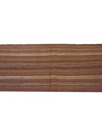 Vintage Brown Modern Kilim Runner - 2`5″ x 5`8″