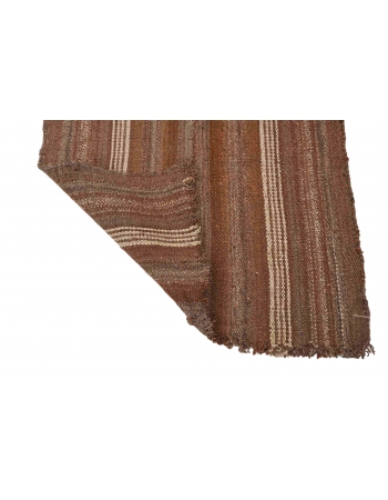 Vintage Brown Modern Kilim Runner - 2`5″ x 5`8″