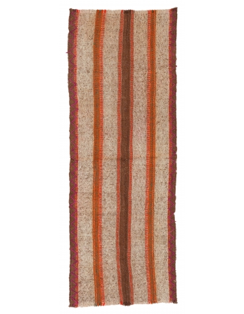 Orange & Brown Vintage Kilim Runner - 2`5″ x 6`11″