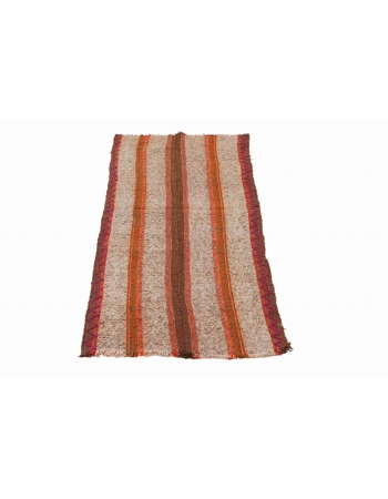 Orange & Brown Vintage Kilim Runner - 2`5″ x 6`11″