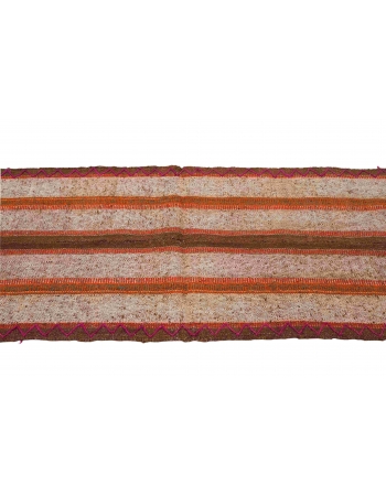 Orange & Brown Vintage Kilim Runner - 2`5″ x 6`11″