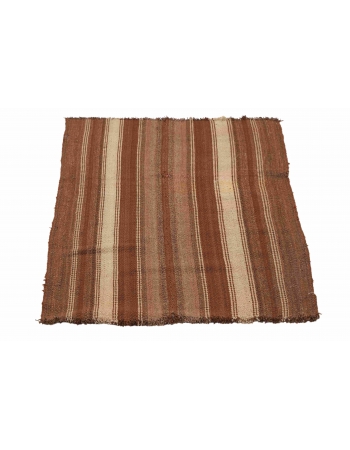 Small Vintage Brown Kilim Rug - 2`9″ x 3`11″