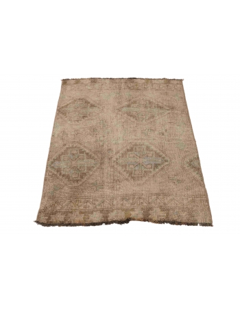 Vintage Faded Small Kars Rug - 2`5″ x 3`11″