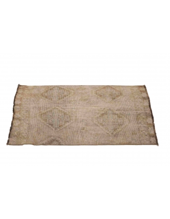 Vintage Faded Small Kars Rug - 2`5″ x 3`11″